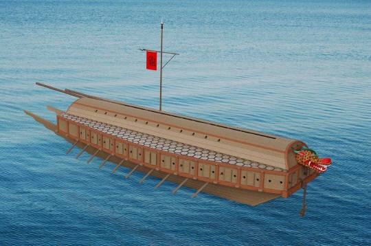 1795년 통제영 거북선의 설계도를 CG로 복원한 모습. 사진=채연석 박사·유클리드소프트 제공