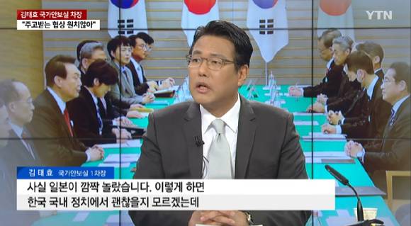 김태효 국가안보실 1차장은 18일 기시다 후미오 일본 총리가그는 기시다 총리의 '역대 내각의 역사 인식을 계승한다'는 발언을 두고 일본이 사과나 반성을 구체적으로 언급하지 않았다는 비판이 나오는 것에 대해선 "우리 외교부가 집계한 일본의 우리에 대한 공식 사과가 20차례가 넘는다"고 했다. [사진=ytn]
