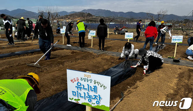 경북 청도군이 주말농장을 운영한다. 사진은 '들락날락' 주말농장 모습. (청도군 제공) 2023.3.20/뉴스1