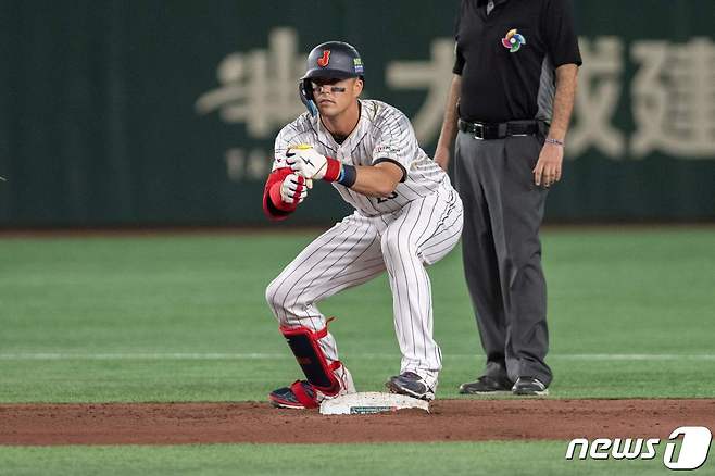1라운드 체코전에서 특유의 세리머니를 펼치는 눗바. ⓒ AFP=뉴스1
