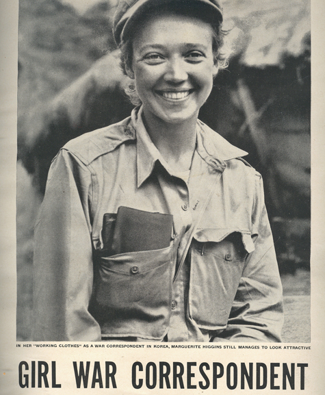 A portrait of American war correspondent Marguerite Higgins (Wavve)