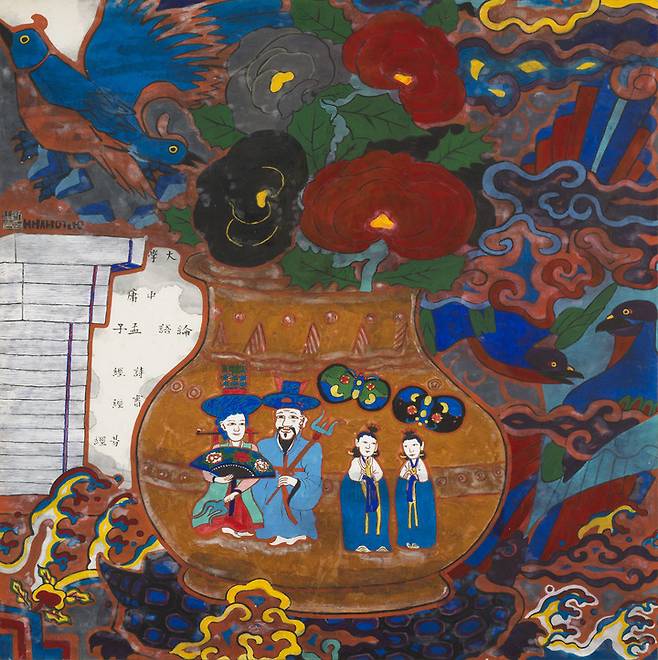 박생광, 토기, 1980년대, 한지에 채색, 91x93cm *재판매 및 DB 금지