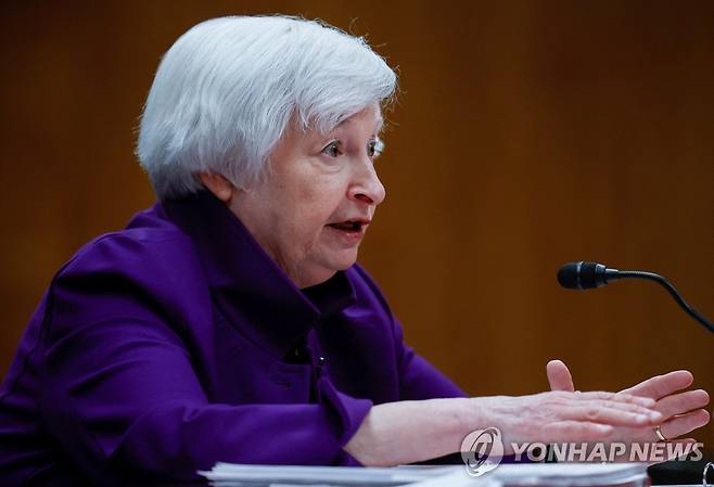 재닛 옐런 미 재무 장관 [워싱턴 EPA=연합뉴스. 재판매 및 DB 금지]