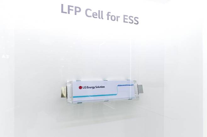 ESS용 LFP 파우치 셀. LG에너지솔루션 제공