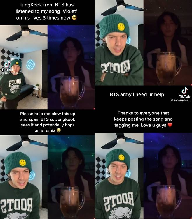 방탄소년단 정국에게 러브콜을 보내고 있는 캐나다 배우 겸 래퍼 코너 프라이스