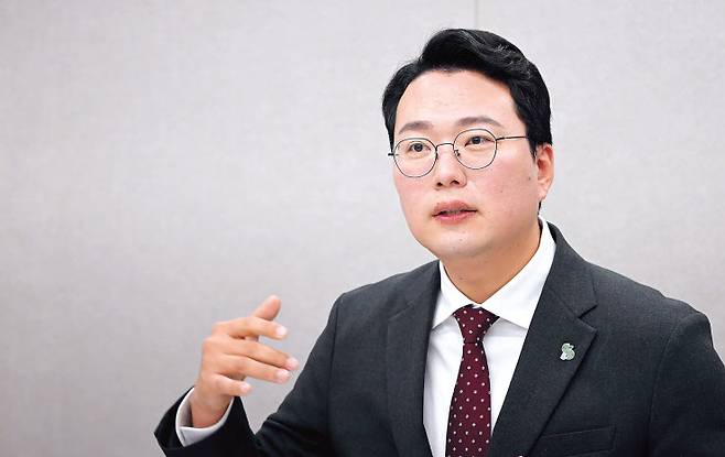 천하람 국민의힘 당대표 후보가 22일 서울 여의도에서 헤럴드경제와 인터뷰를 하고 있다. 이상섭 기자