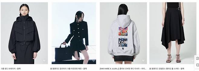 SSF샵에서 판매되고 있는 준지(JUUN.J) 여성라인/사진= SSF샵 갈무리