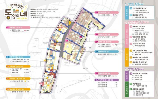 부산 서구 동대신1동 취약지역 생활여건 개조사업 지도. 사진제공ㅣ부산 서구