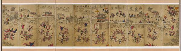 임진왜란 때인 1593년 1월 평양성 전투를 그린 ‘평양성 탈환도’. 이후 임진왜란은 장기전의 양상으로 접어든다. / 국립중앙박물관 소장