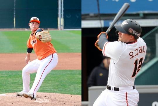한화는 선발 가세가 확실한 문동주와 중심타선에 포진할 오그레디의 활약에 기대를 걸고 있다.[사진 한화 이글스]