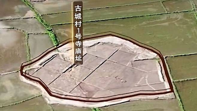훈춘시 구청촌 고구려 사찰 유적 (출처=중국 관영 CCTV)