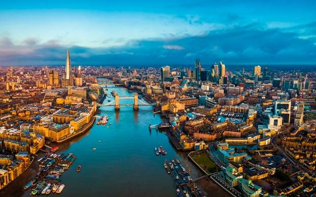 영국 런던 중심가 풍경.