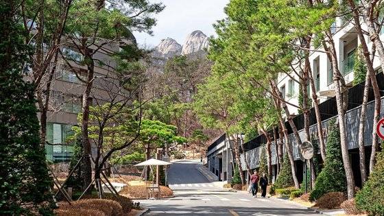 낡은 먹자골목 이미지가 강했던 우이동 유원지 주변으로 근래 젊은 감각의 카페와 베이커리, 고급 숙소가 속속 들어서고 있다. 사진은 우이동 유원지 초입에 자리한 파라스파라. 백종현 기자