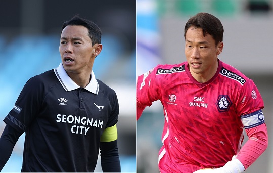 성남 심동운(왼쪽 사진), 충북 청주 류원우. 출처 한국프로축구연맹