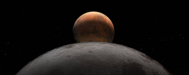 달에서 바라본 화성. 사진 제공=NASA