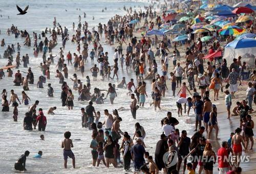 LA 카운티 샌타모니카 해변 [AFP 연합뉴스 자료사진. 재판매 및 DB 금지]