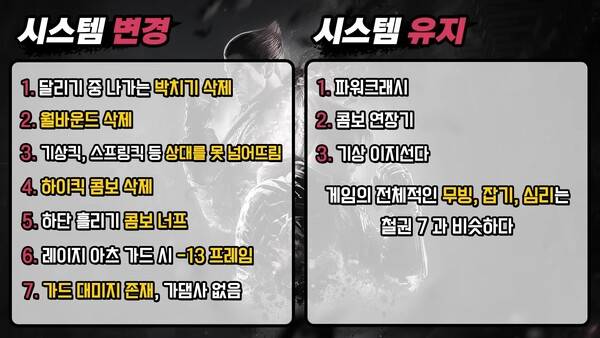- 철권8 주요 시스템 변화 [출처: 아빠킹 유튜브]