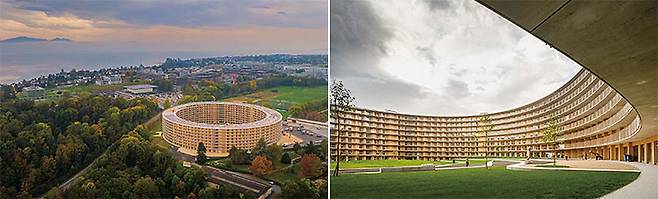 스위스 로잔대 내부 기숙사 ‘소용돌이(Vortex)’. 사진 뒤리크