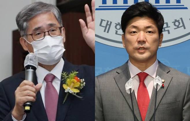 신평 변호사(좌)와 이용 의원. 연합뉴스