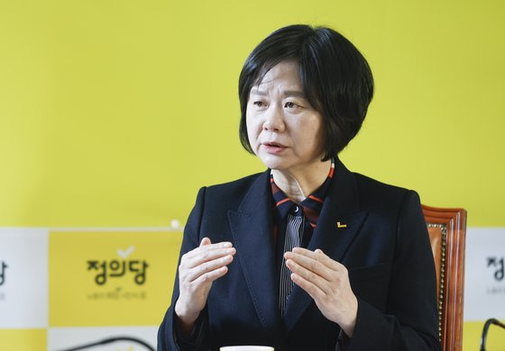 이정미 정의당 대표. 김경빈 기자