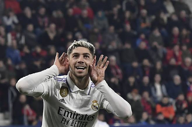 레알 마드리드 소속 미드필더 페데리코 발베르데. 사진=AP PHOTO