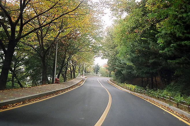 둘레길 조성 사업이 추진되는 충북 청주 우암산 순환도로 모습. 청주시 제공