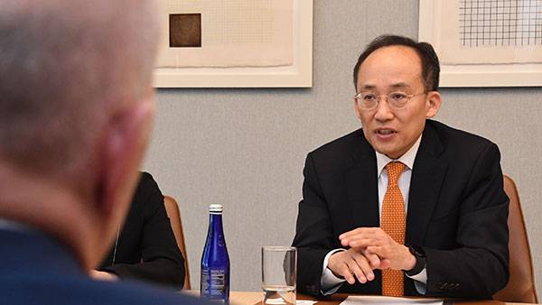 골드만삭스 CEO와 면담하는 추경호 부총리 [사진제공 : 연합뉴스]