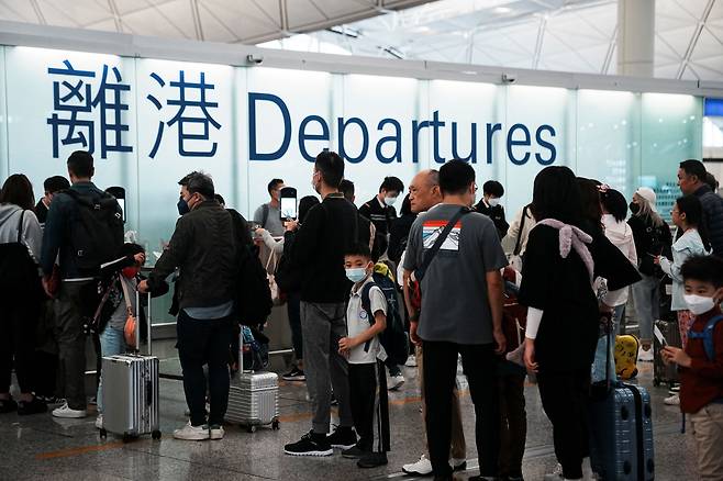 지난 5일 홍콩국제공항 모습./로이터 연합뉴스