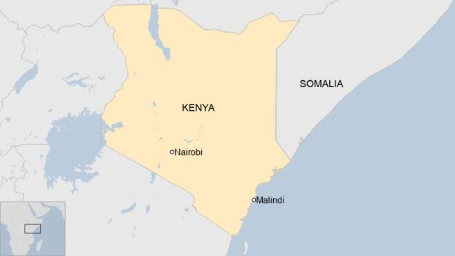 케냐 사이비 종교 신도 4명, '예수 만나려고' 굶어 죽어 동아프리카 케냐 해안 도시 말린디가 표시된 지도[구글 이미지 캡처, 재판매 및 DB 금지]