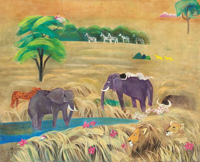 천경자 ‘초원 Ⅱ’(1978).