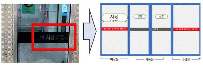 역명 시인성 개선안 (사진=서울시 제공)