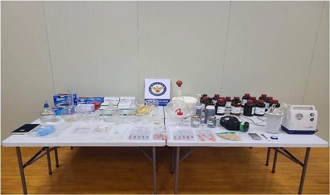 압수된 필로폰 제조기기(부산경찰청 제공) /사진=뉴스1