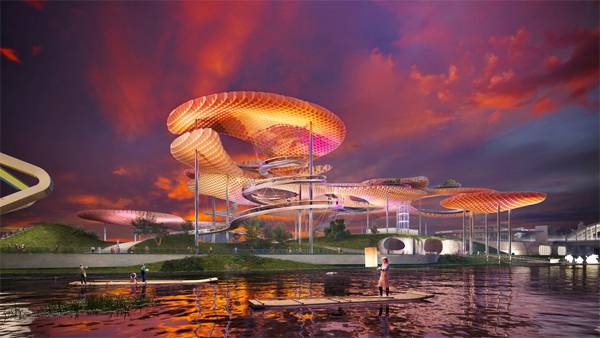 독일 건축가 위르겐 마이어가 공개한 노들섬 미래 모습 구상안. [사진 = 서울시]