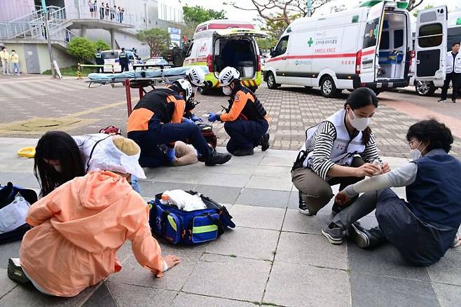 진주아시아역도선수권대회 대테러 종합훈련.