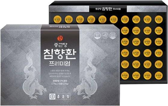 종근당은 침향환 프리미엄 60환을 구매하는 고객에게 할인가 판매와 더불어 2세트를 구매할 경우 1세트를 무료로 증정하는 2+1 이벤트를 펼친다. [사진 종근당]