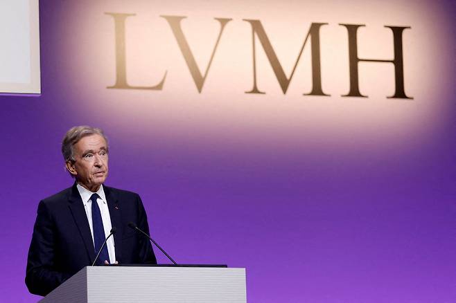 세계 최대 명품그룹 루이비통모에헤네시(LVMH) 그룹의 수장 베르나르 아르노 총괄회장. / 로이터