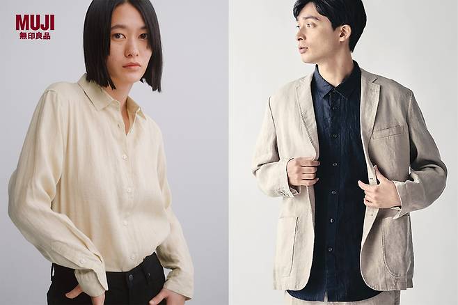 무인양품 23SS Brand New MUJI 테마의 첫 시작으로 지구의 환경 부하를 줄이는 에콜로지 소재 헴프 의류 출시(사진=무인양품 제공) *재판매 및 DB 금지