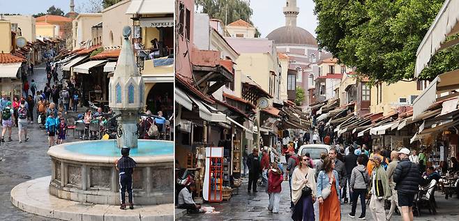 로도스 올드 타운에는 늘 관광객들로 붐빈다. / 오종찬 기자
