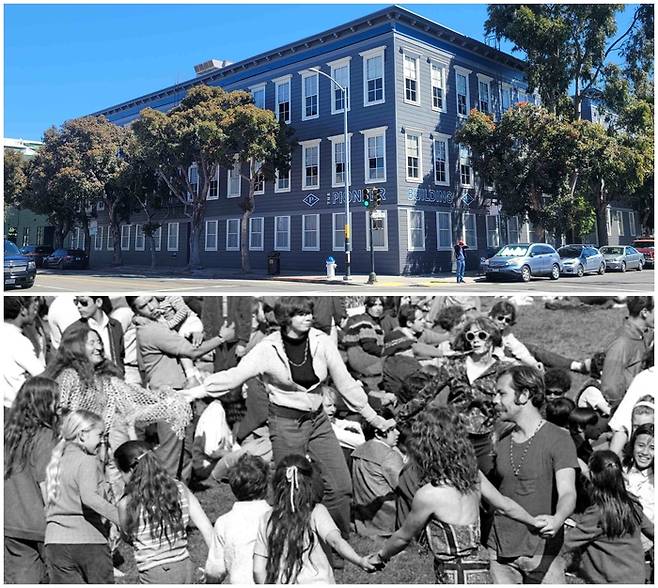 샌프란시스코에 있는 오픈AI와 1960년대 샌프란시스코에 몰린 히피 (사진=이상덕 특파원, 게티이미지)