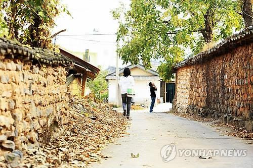 익산 함라면 돌담길 [연합뉴스 자료 사진]