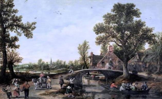 호이엔의 초기작 '마을 풍경'(1625). 스승의 영향이 고스란히 느껴진다.