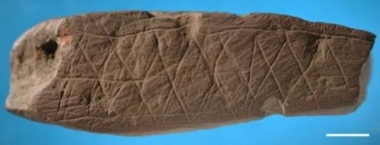 2018년 남아프리카공화국 블롬보스 동굴에서 발견된 그림. 네이처 제공