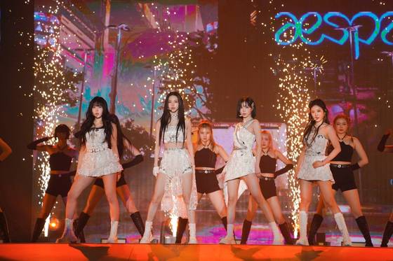 Girl group aespa during its latest performance in Japan [SM ENTERTAINMENT]