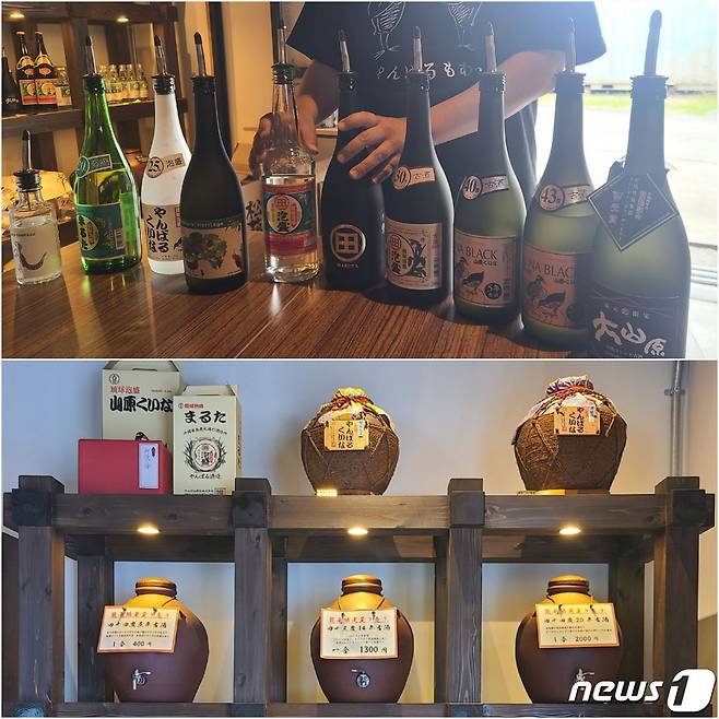 얀바루 주조 아와모리 시음 ⓒ News1