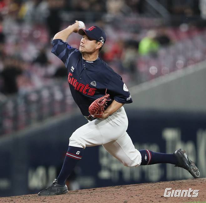 김상수는 롯데 자이언츠 불펜의 한 축을 맡고 있다.(롯데 자이언츠 제공)