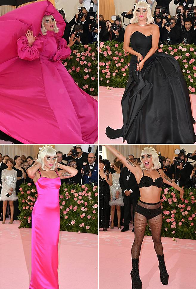 2019년 '멧 갈라'(Met Gala)에서 4가지 의상을 선보인 팝 가수 겸 배우 레이디 가가./AFPBBNews=뉴스1