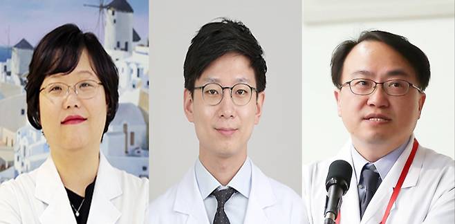 [사진] 왼쪽부터 서울아산병원 소아정신건강의학과 김효원·이태엽, 융합의학과 김남국 교수