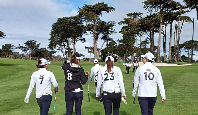 왼쪽부터 고진영, 전인지, 최혜진, 김효주의 백넘버(사진=LPGA 투어/Getty Images 제공)