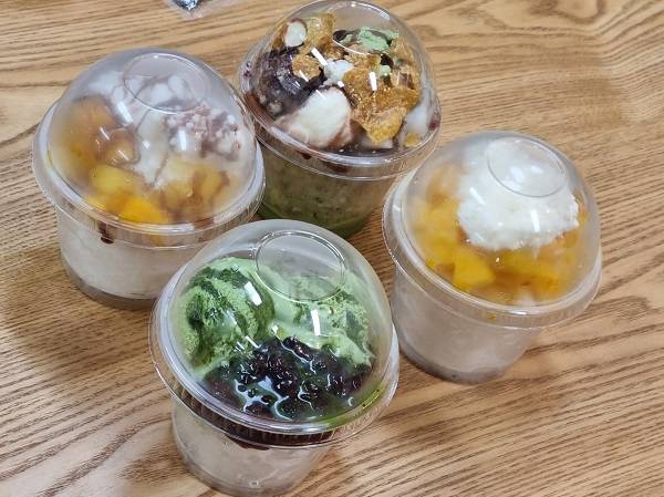 소상공인 지식배움터를 소개한 보답으로 카페 사장님이 맛있는 디저트를 주셨다.