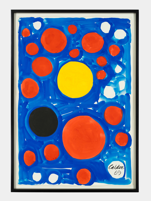 <The Signed Balloon〉 1969Gouache and ink on paper 109.86 x 74.61 cmImage courtesy of Calder Foundation, New York / Art Resource, New York© 2023 Calder Foundation, New York / Artists Rights Society (ARS), New York / SACK, Seoul사진: Tom Powel Imaging © Calder Foundation, New York 이미지   제공: 국제갤러리